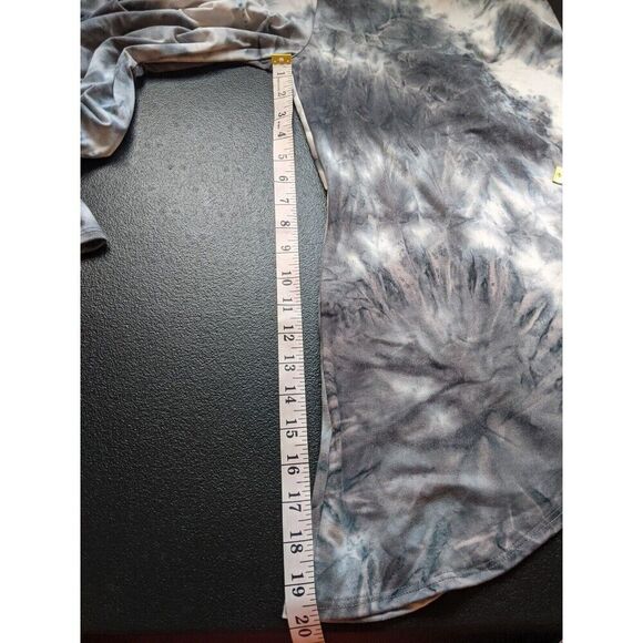 J VALDI Jumpsuit Tie-Dyed Print Flowy Cropped Charcoal Gray Cover Up Medium - Picture 6 of 13